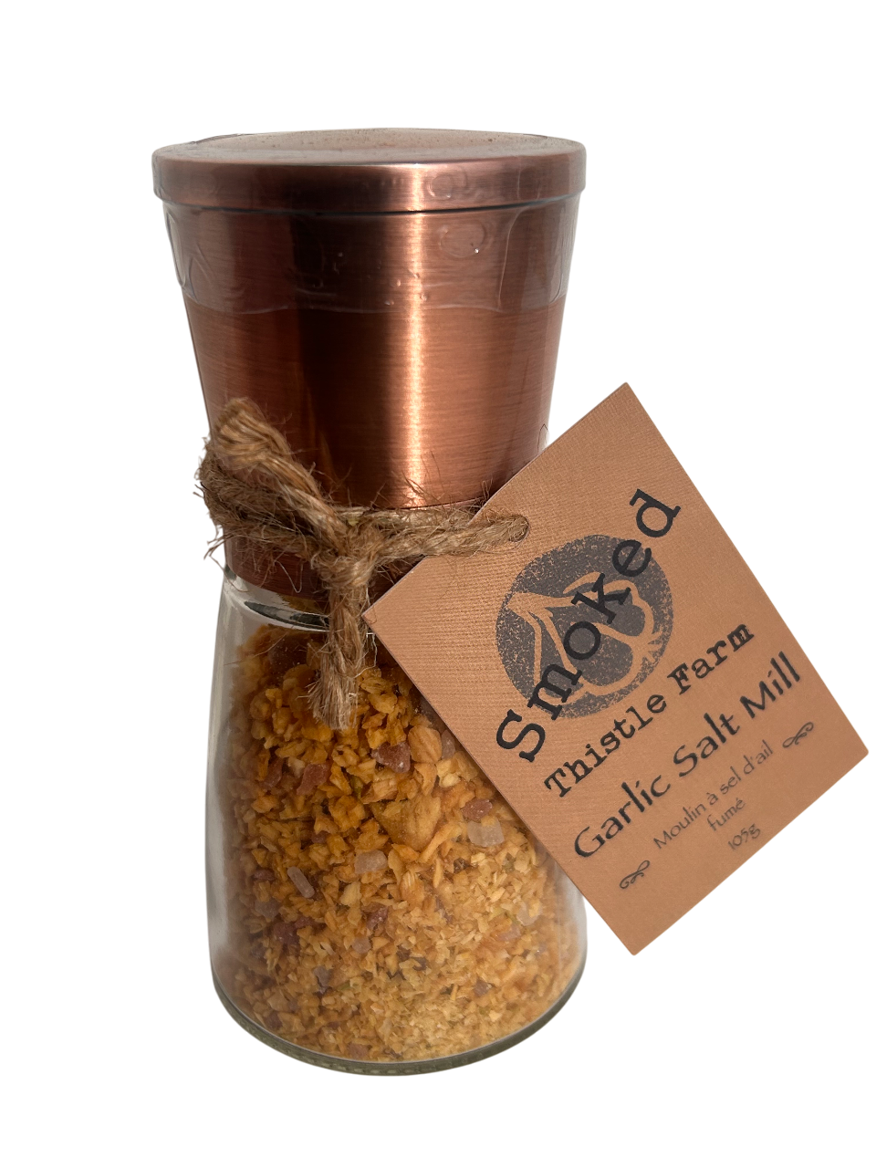Smoked Garlic Salt Mill